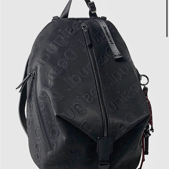 NWOT Desigual Black Embossed Backpack main image 6